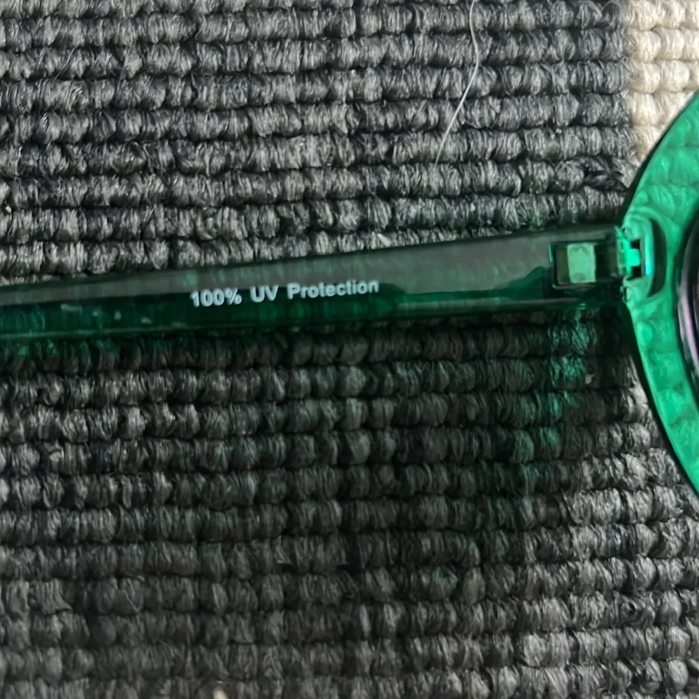 BP Green Crystal Round Cat-eye Sunglasses